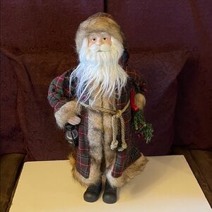 Plaid Coat 18” Santa Holiday Doll